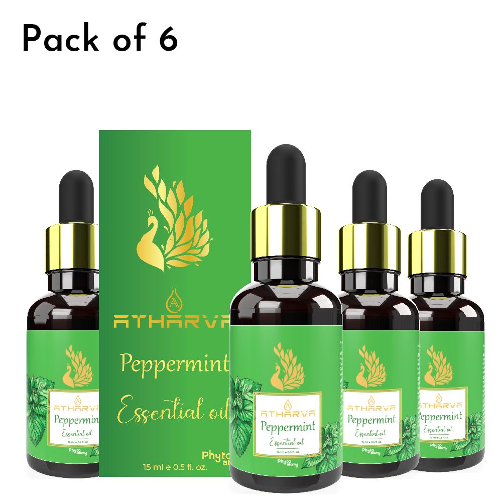 Atharva Peppermint Essential Oil (15ml) Pack Of 6